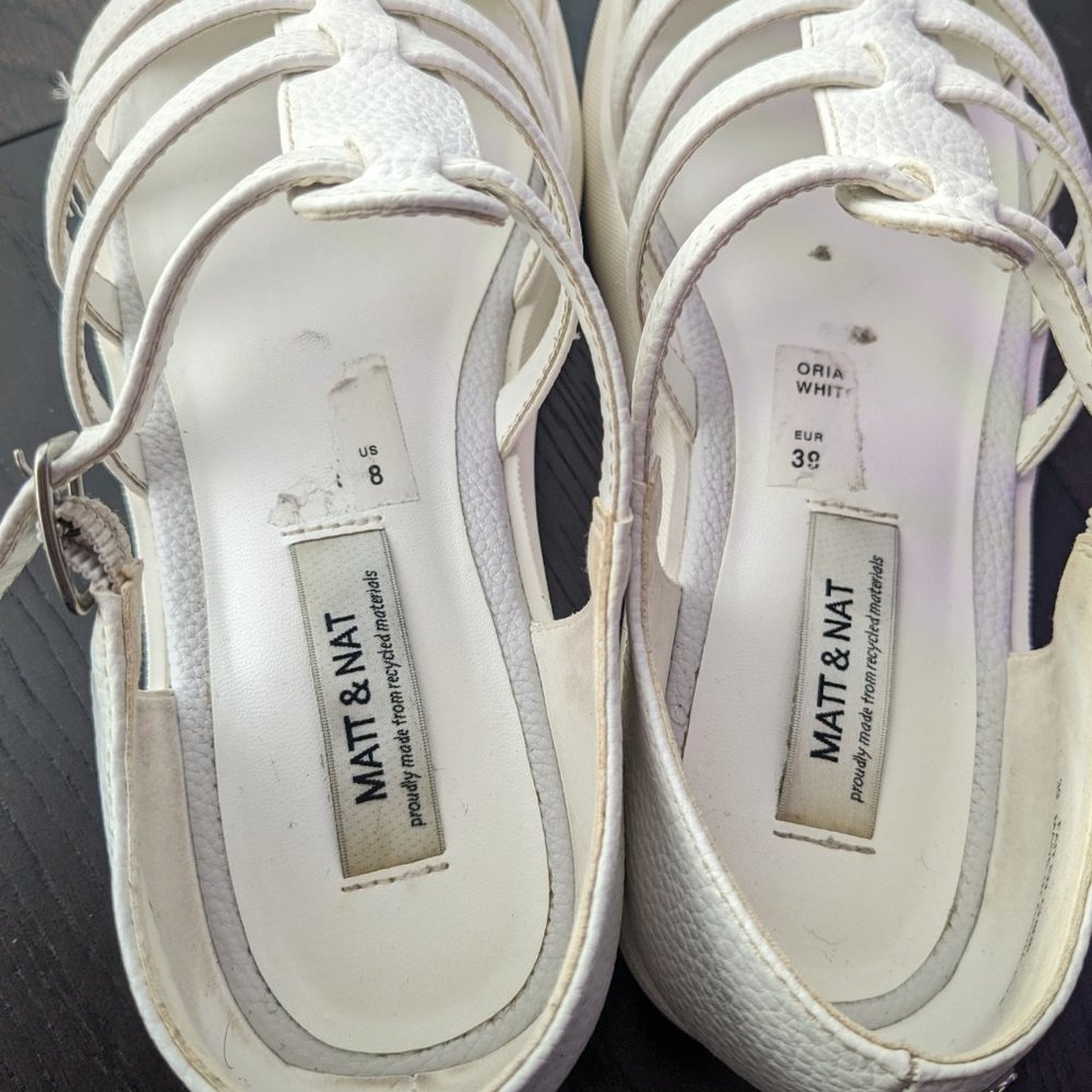 Women's White Strap Fisherman Platform Shoe - Picture 3 of 7